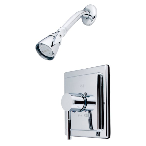 Shower Faucet, Polished Chrome, Wall Mount